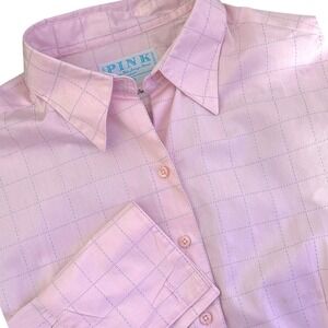 Thomas Pink French Cuff Button Up Shirt Size 14 Pink‎ Stripe Superfine Two Fold
